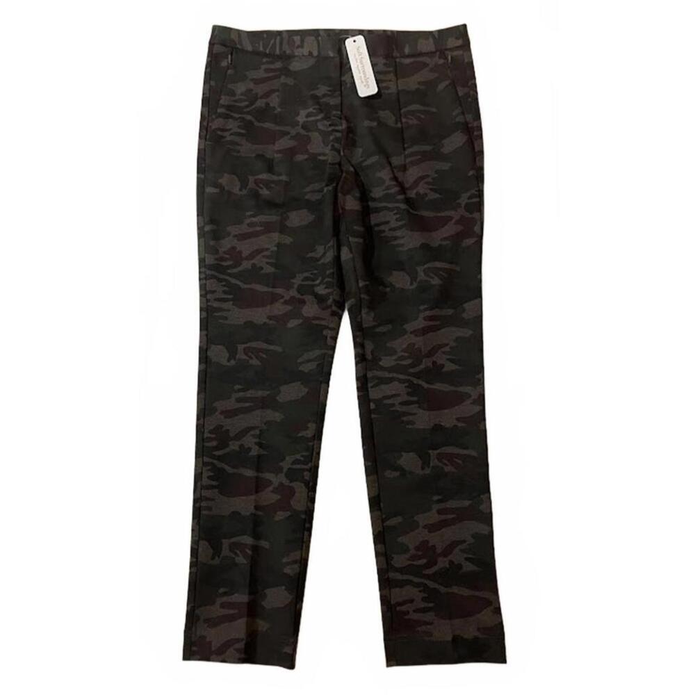 Soft Surroundings Willow Ponte Knit Pants Brown Green Camoflage Women's Size 14
